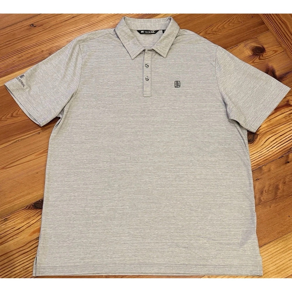 TravisMathew UFP Industrial Cotton Polo Shirt Mens XXL Gray Heather Golf